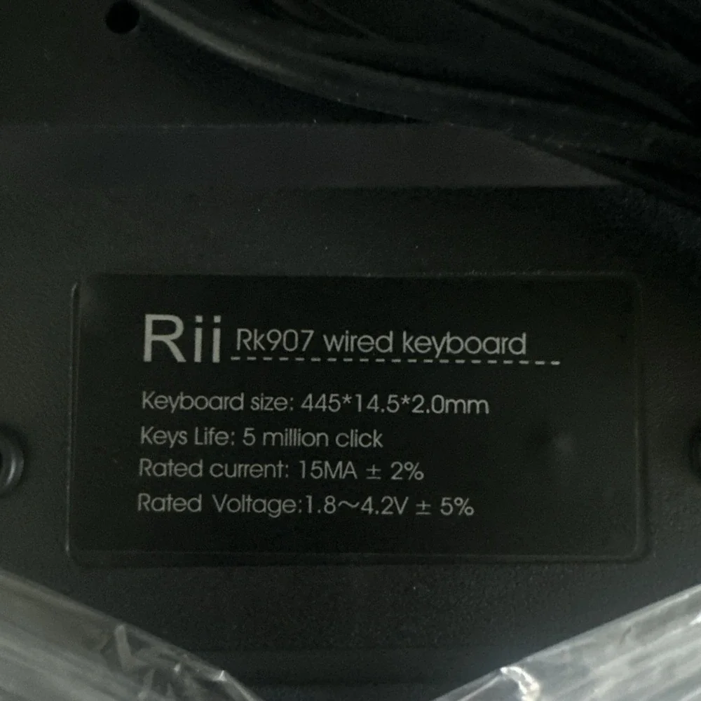 New Rii RK907 Ultra-Slim Compact USB Wired Keyboard for Mac and RK907-1Pcs